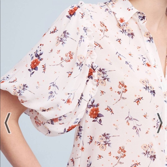 Anthropologie Maeve Dellaroe Floral Button-down size S - Picture 3 of 12